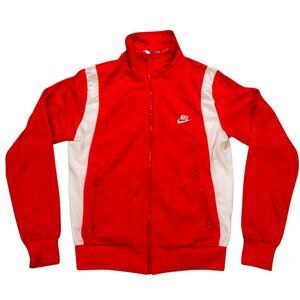 Vintage Nike Red & White Track Jacket – Size M